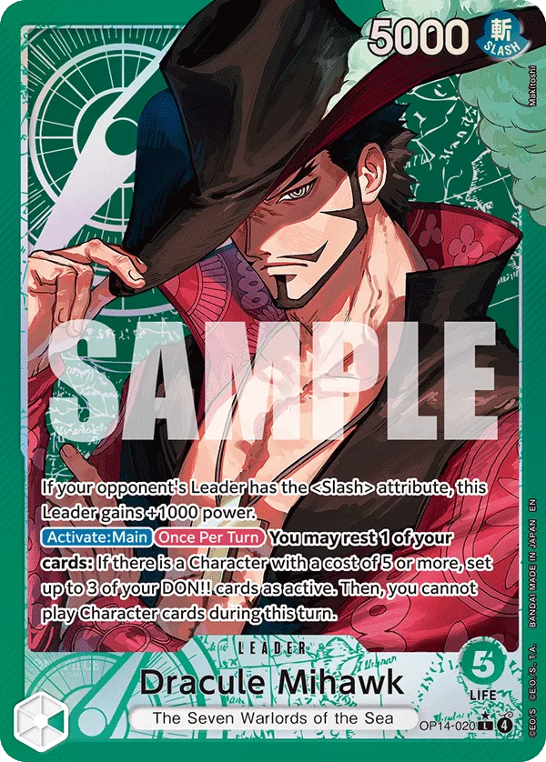 Dracule Mihawk leader card